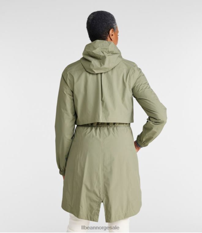 kvinner meridian regnfrakk 24VDH6668 L.L.Bean yttertøy eukalyptus