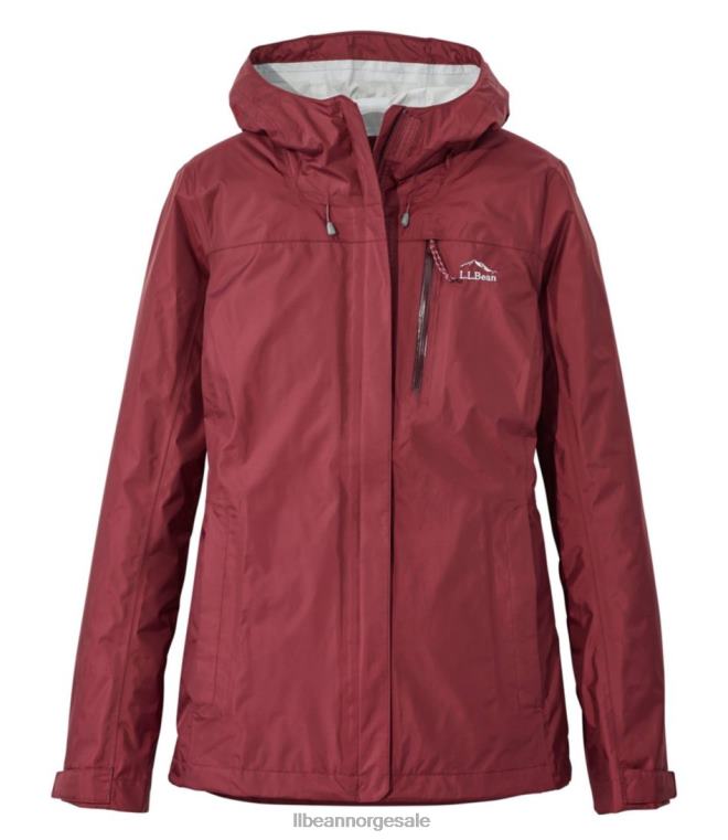 kvinner stimodell regnjakke 24VDH3588 L.L.Bean yttertøy burgunder