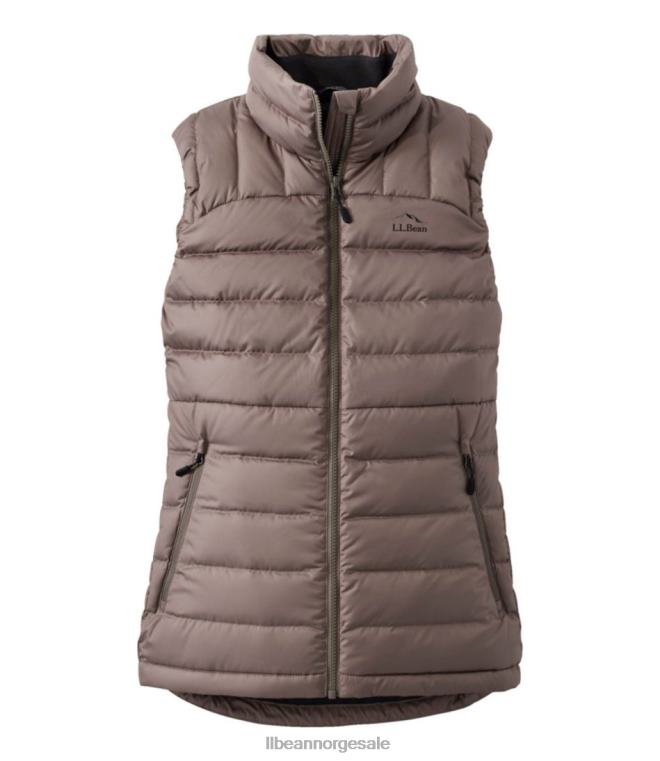 kvinner dunvest 24VDH5109 L.L.Bean yttertøy taupe brun