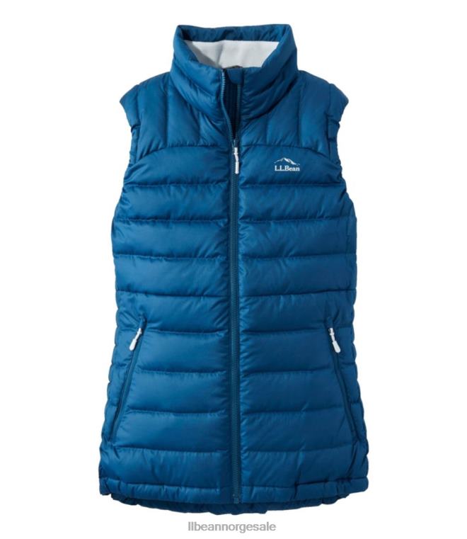 kvinner dunvest 24VDH880 L.L.Bean yttertøy mørk marinblå