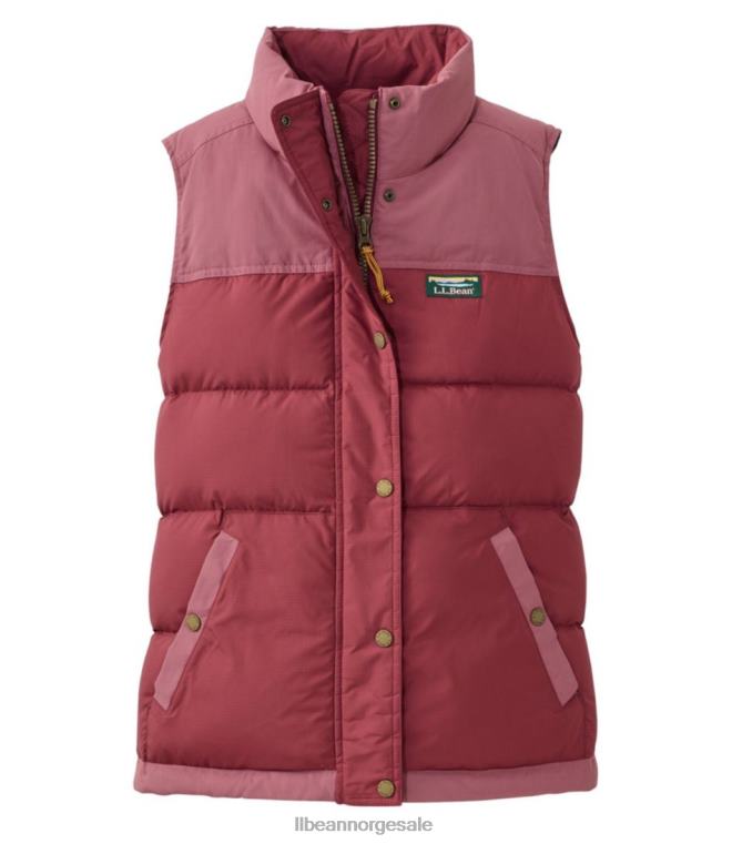 kvinner fjell klassisk dunvest 24VDH936 L.L.Bean yttertøy burgunder/lys palisander
