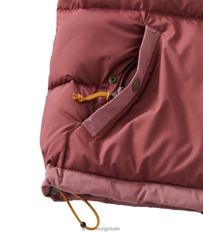 kvinner fjell klassisk dunvest 24VDH936 L.L.Bean yttertøy burgunder/lys palisander