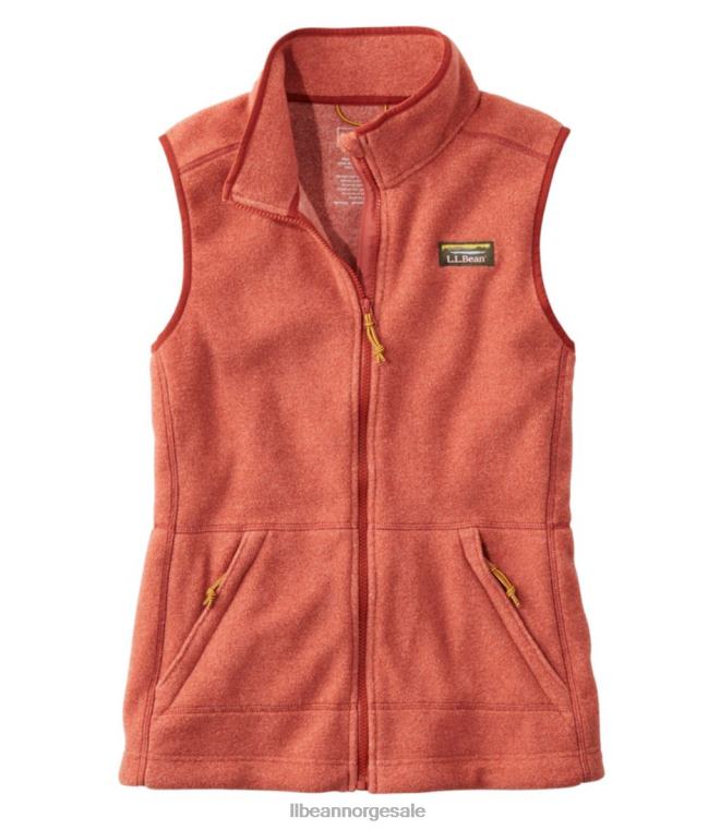 kvinner fjell klassisk fleecevest 24VDH5082 L.L.Bean yttertøy sienna murstein