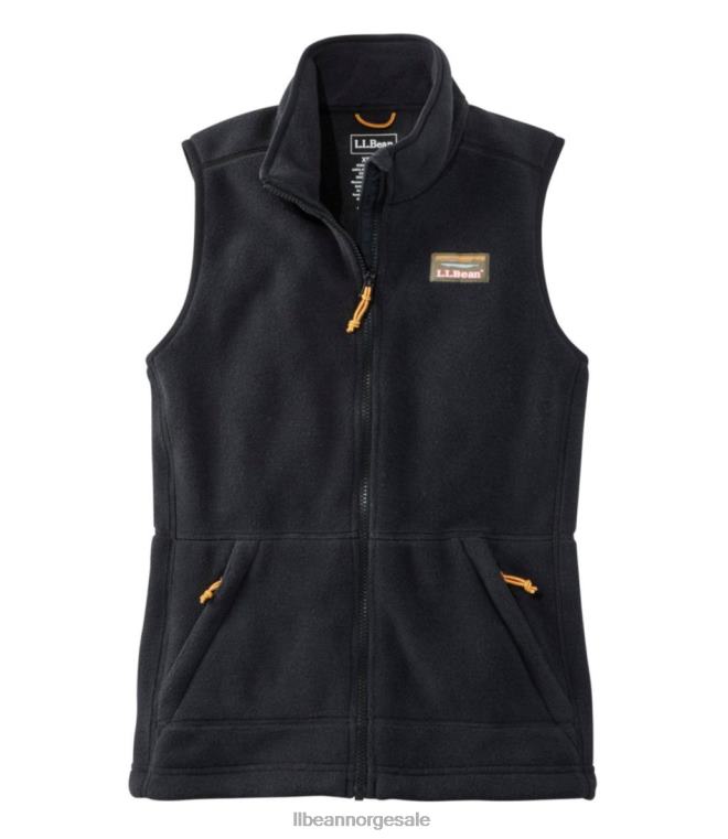 kvinner fjell klassisk fleecevest 24VDH6039 L.L.Bean yttertøy svart