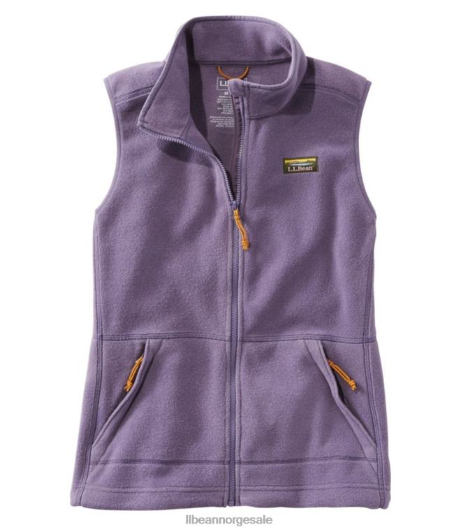 kvinner fjell klassisk fleecevest 24VDH844 L.L.Bean yttertøy dempet lilla