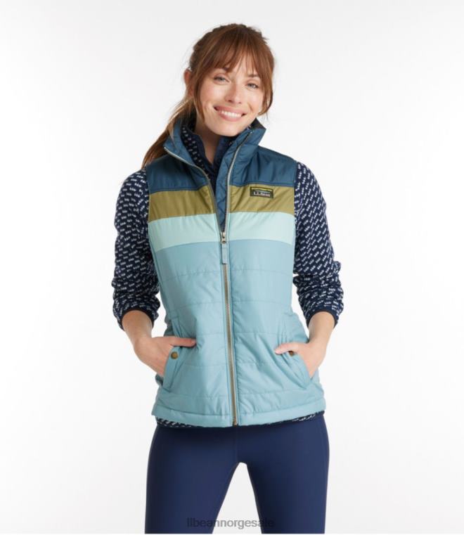 kvinner fjell klassisk puffervest 24VDH6059 L.L.Bean yttertøy stormblå/stålblå