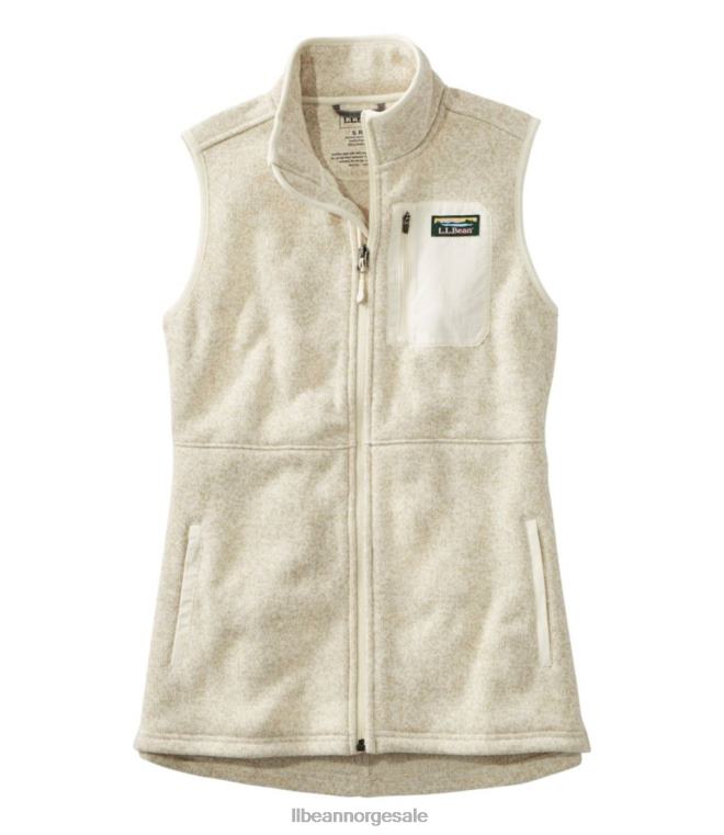 kvinner genser fleece lang vest 24VDH5887 L.L.Bean yttertøy seilduk