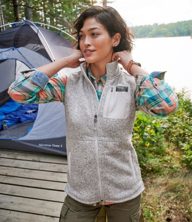 kvinner genser fleece lang vest 24VDH5887 L.L.Bean yttertøy seilduk