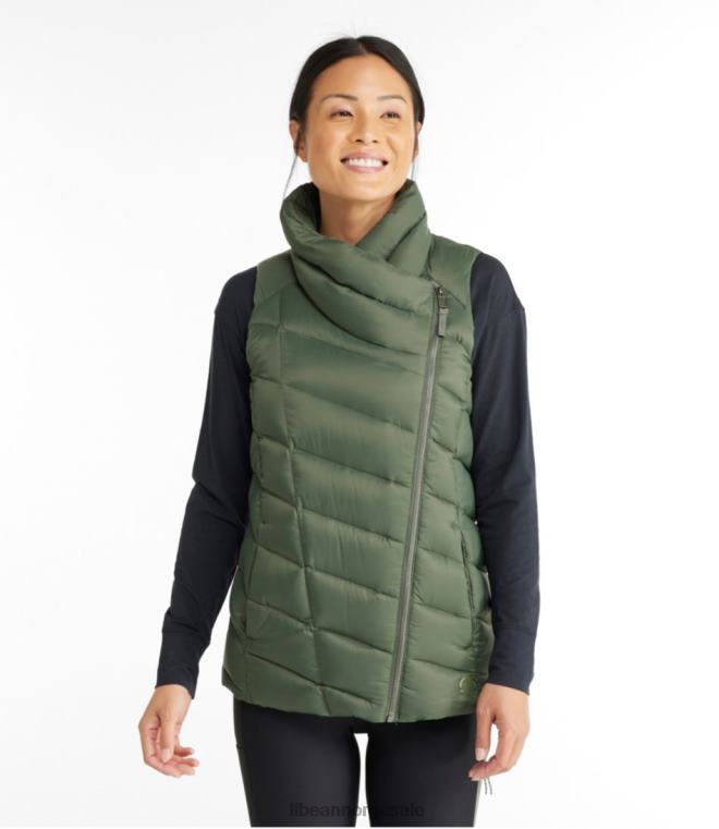 kvinner grenseløs dunpuffervest 24VDH870 L.L.Bean yttertøy Mørk sort