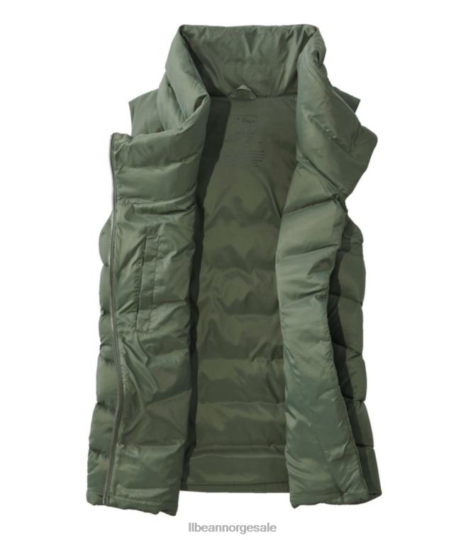 kvinner grenseløs dunpuffervest 24VDH870 L.L.Bean yttertøy Mørk sort