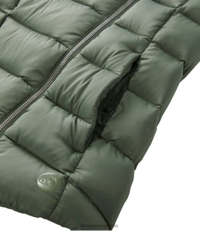 kvinner grenseløs dunpuffervest 24VDH870 L.L.Bean yttertøy Mørk sort