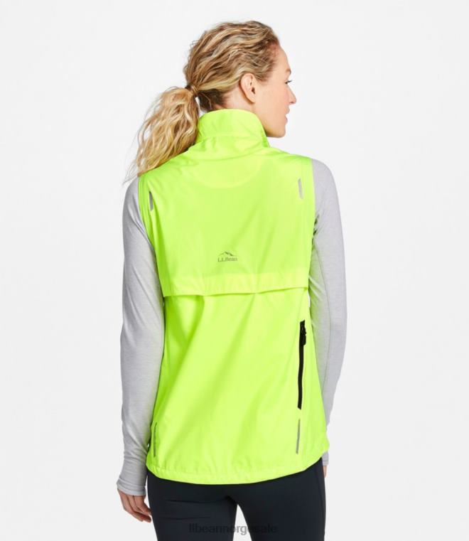 kvinner lys multisportvest 24VDH867 L.L.Bean yttertøy neon gul