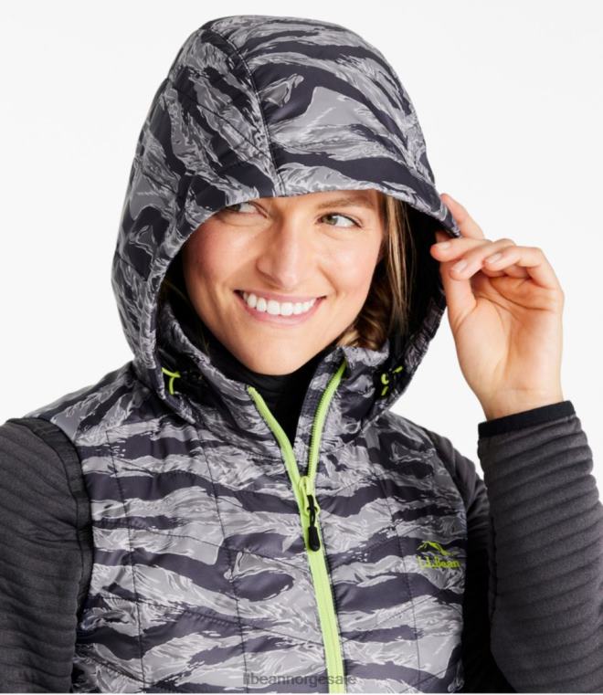 kvinner primaloft packaway lang vest 24VDH3669 L.L.Bean yttertøy karbon marine pensel camo