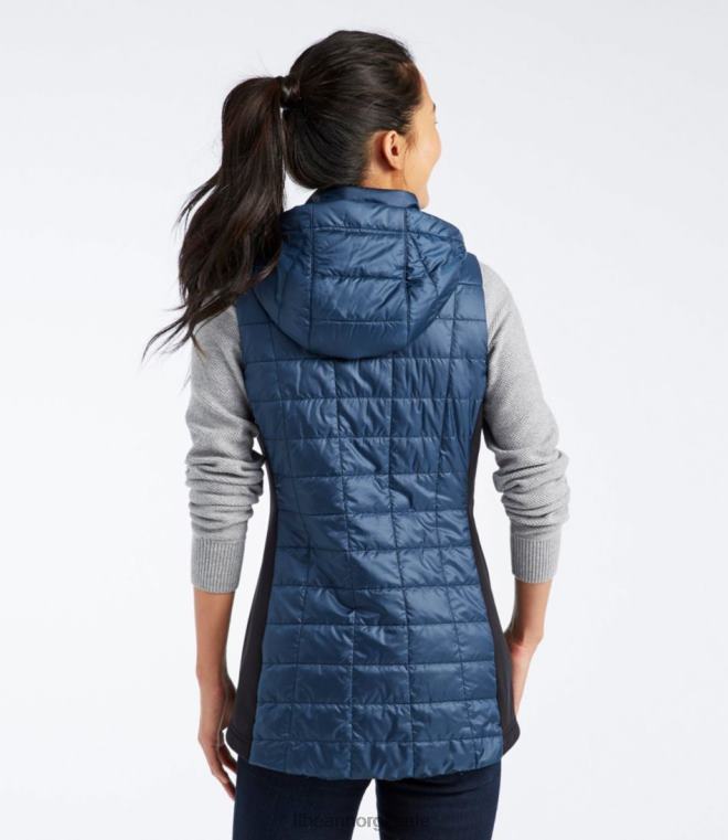 kvinner primaloft packaway lang vest 24VDH851 L.L.Bean yttertøy mariner blå