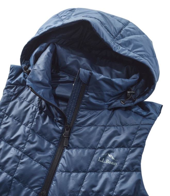 kvinner primaloft packaway lang vest 24VDH851 L.L.Bean yttertøy mariner blå