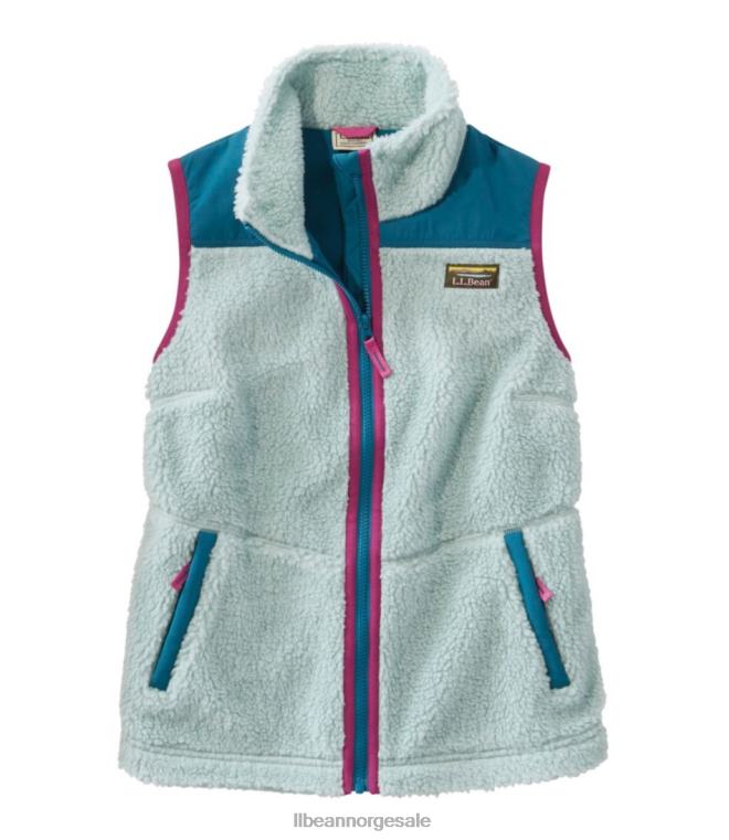 kvinner sherpa fleecevest 24VDH3636 L.L.Bean yttertøy røykblå