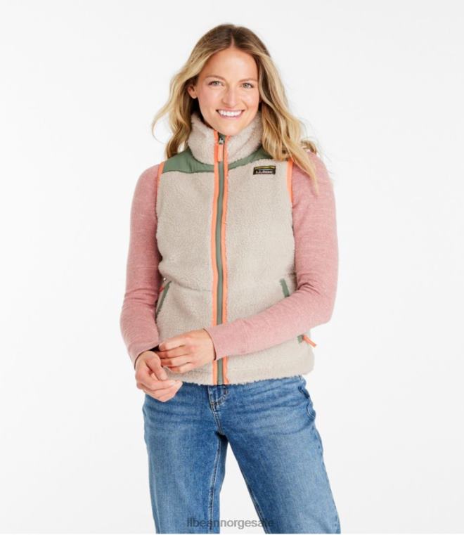 kvinner sherpa fleecevest 24VDH6682 L.L.Bean yttertøy sjøgrønn