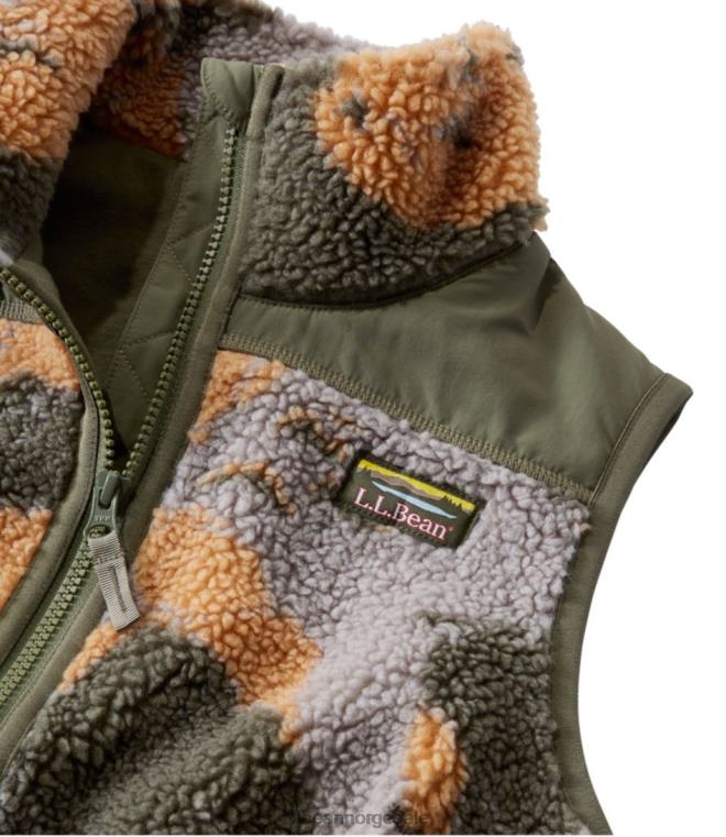 kvinner sherpa fleecevest 24VDH929 L.L.Bean yttertøy woodsmoke camo