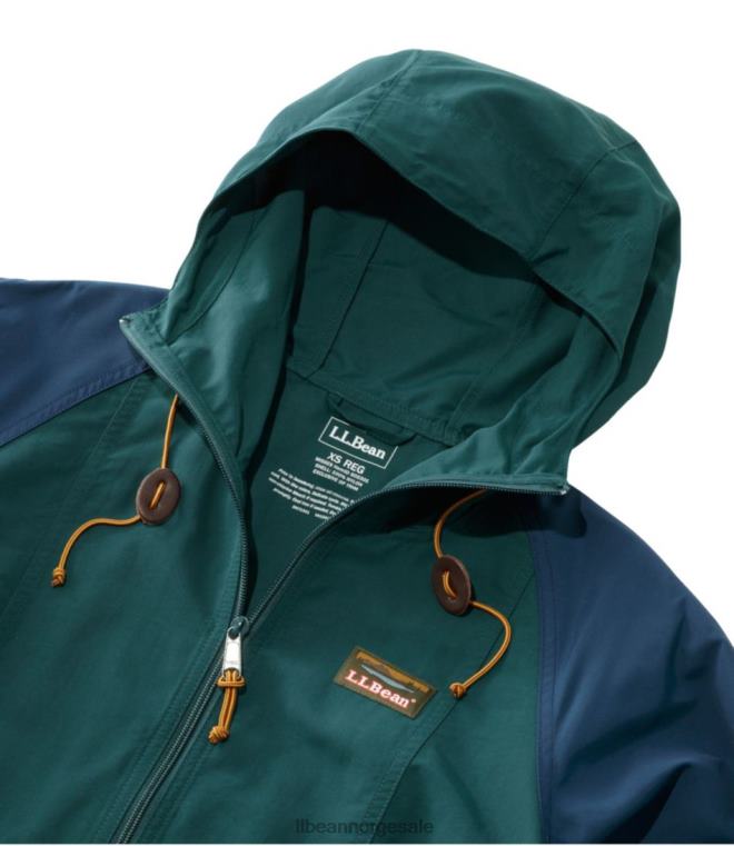 kvinner fjell klassisk anorakk 24VDH6023 L.L.Bean yttertøy kollegial blå/rustikk grønn