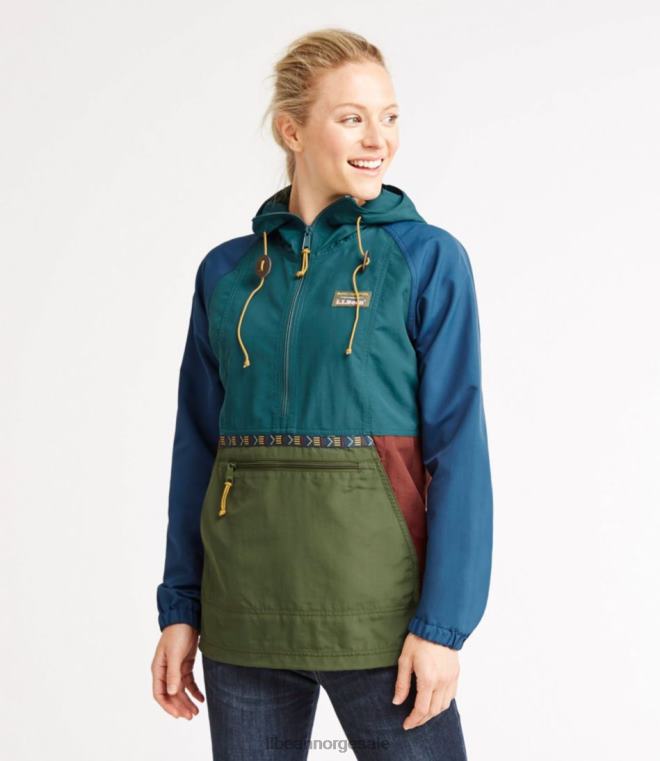 kvinner fjell klassisk anorakk 24VDH6657 L.L.Bean yttertøy svart/lys lilla