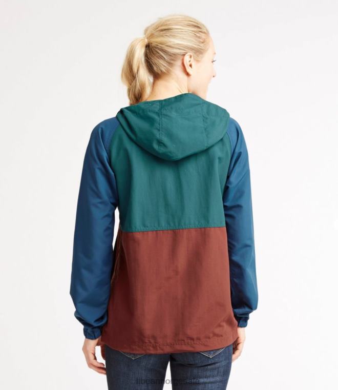 kvinner fjell klassisk anorakk 24VDH6657 L.L.Bean yttertøy svart/lys lilla