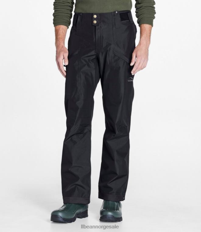 menn maine warden gore-tex bukser 24VDH1519 L.L.Bean fiske svart