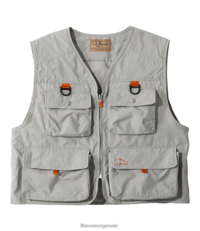 menn emerger fiskevest 24VDH744 L.L.Bean fiske anker grå