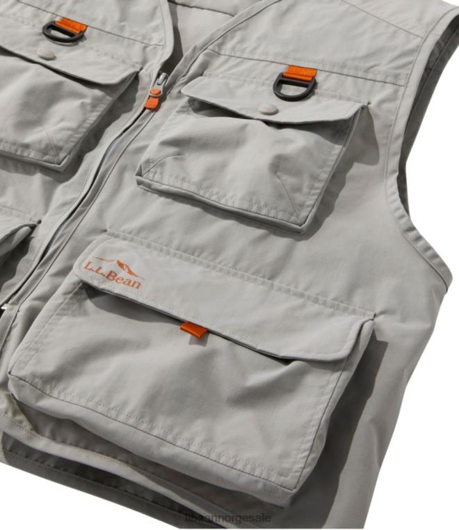 menn emerger fiskevest 24VDH744 L.L.Bean fiske anker grå