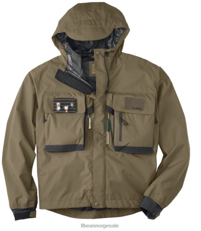 menn emerger ii vadejakke 24VDH892 L.L.Bean fiske aske