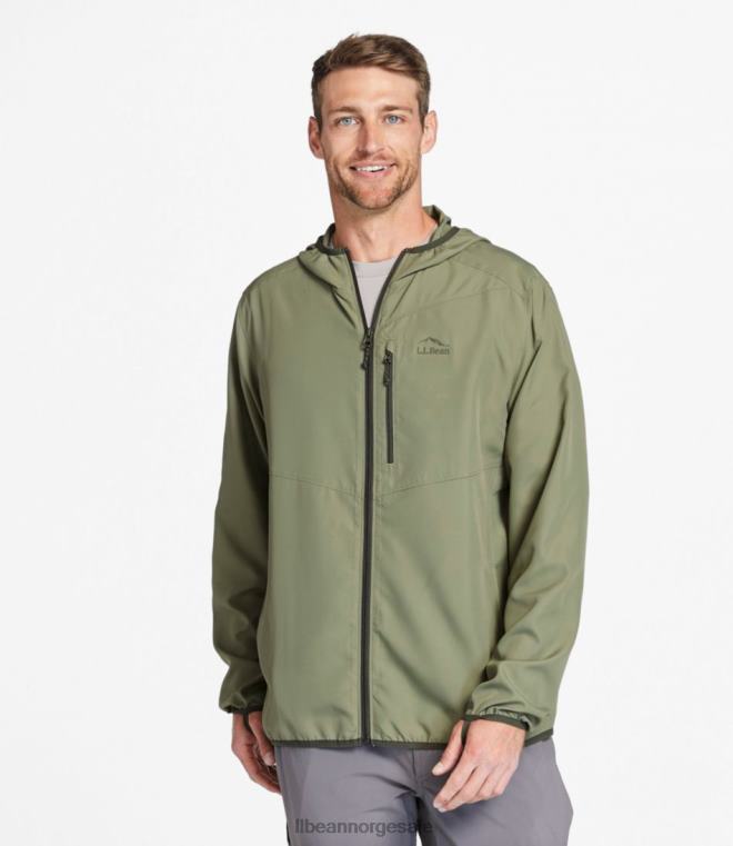 menn ingen fluesone jakke 24VDH3905 L.L.Bean fiske oliven grå
