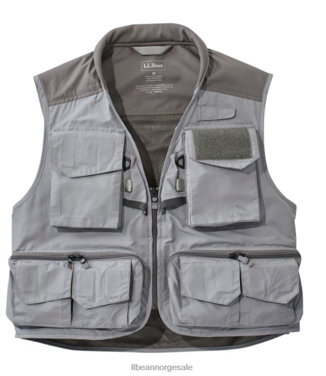 menn sportsfiskevest 24VDH1475 L.L.Bean fiske mineralgrå/asfalt