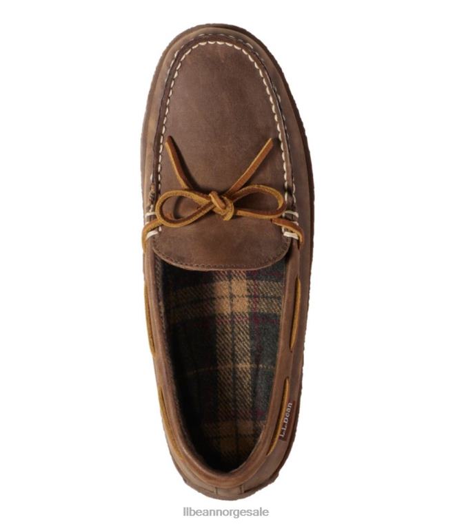 menn håndsydde tøfler 24VDH3709 L.L.Bean fottøy brun