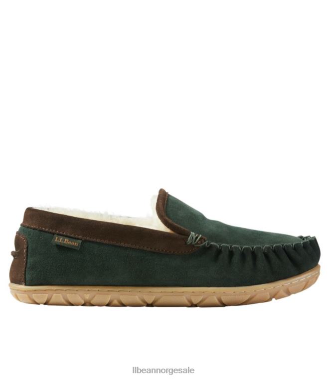 menn ond gode tøfler 24VDH5150 L.L.Bean fottøy svart gran/sjokolade