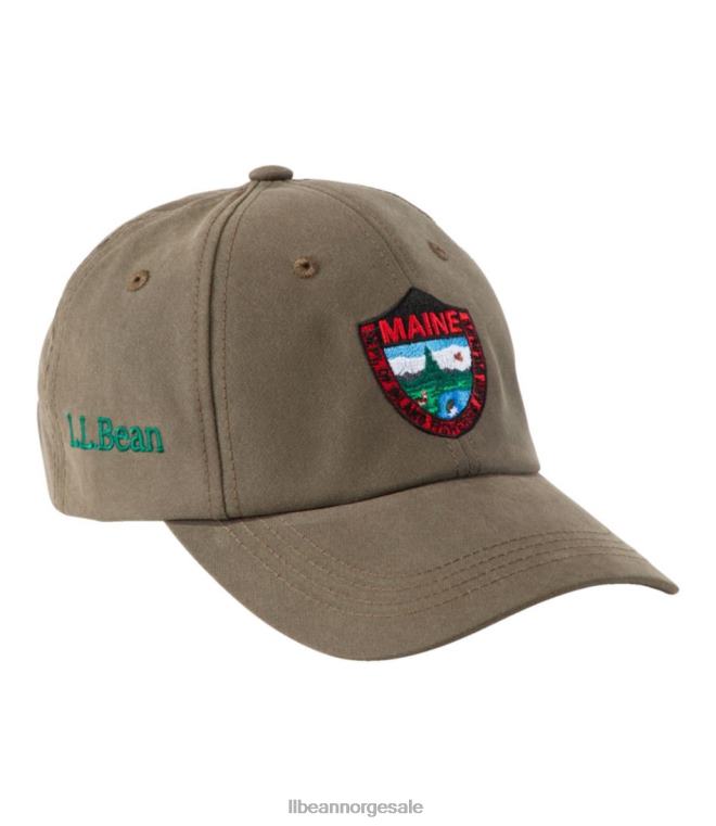 menn maine innlandsfisker og dyreliv baseball cap 24VDH138 L.L.Bean tilbehør oliven