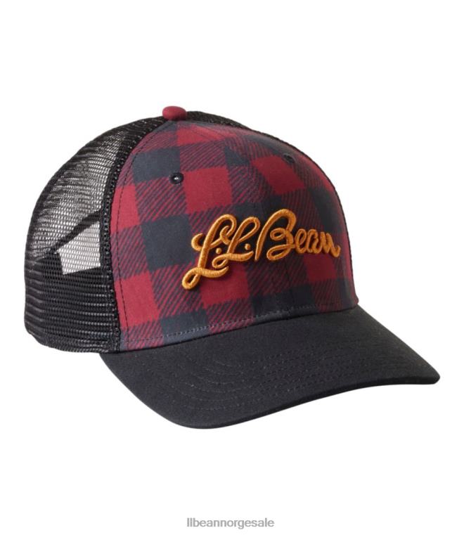 menn trucker lue logo 24VDH645 L.L.Bean tilbehør fjell rød bøffel pledd