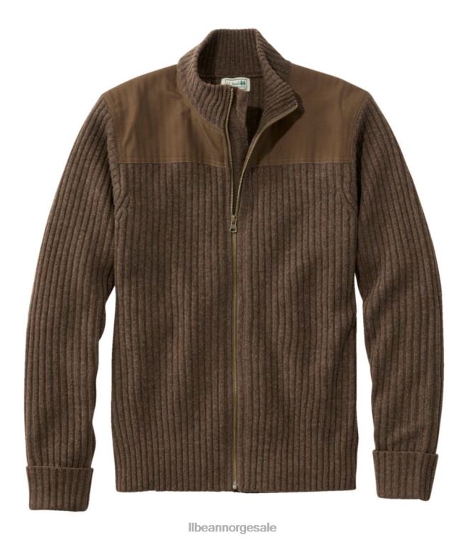 menn commando genser med full glidelås herre 24VDH5272 L.L.Bean utendørs utstyr dyp skoggrønn lyng