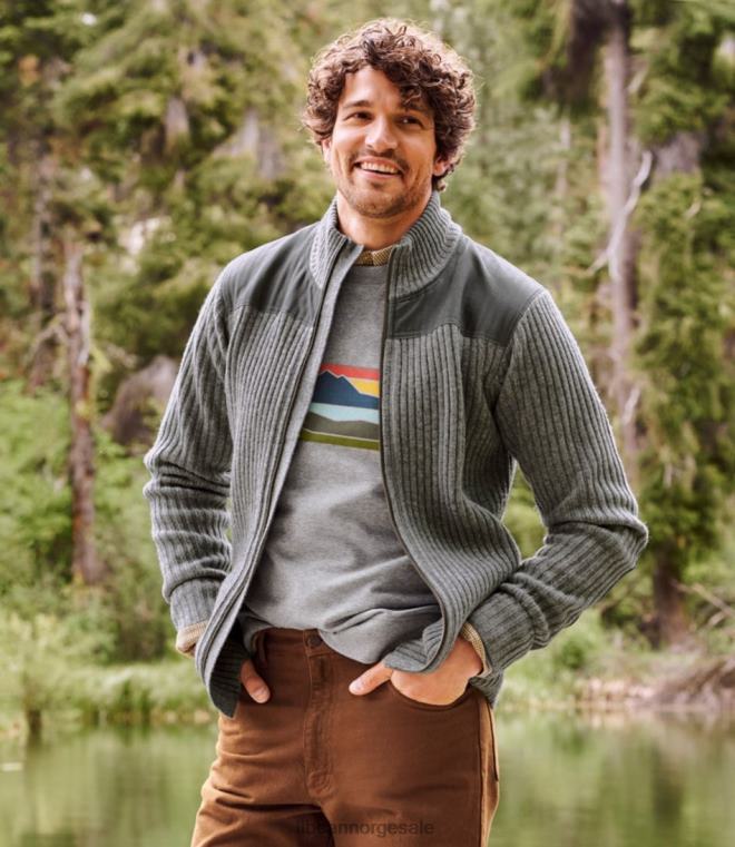 menn commando genser med full glidelås herre 24VDH6142 L.L.Bean utendørs utstyr svart