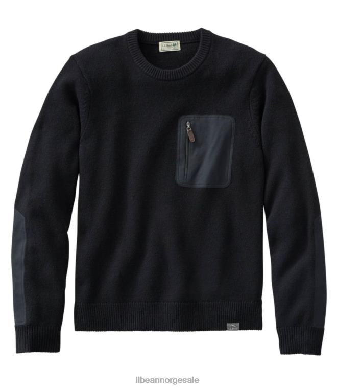 menn maine guide merino genser 24VDH5235 L.L.Bean utendørs utstyr svart