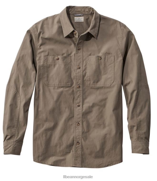 menn feltskjorte 24VDH1547 L.L.Bean x Double L utendørs utstyr aske