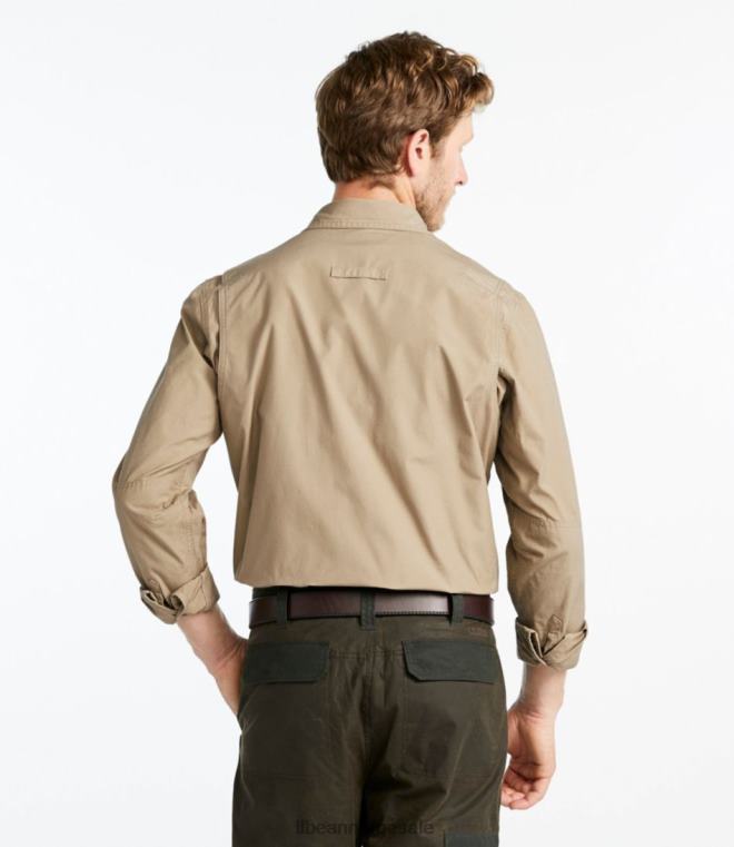 menn feltskjorte 24VDH1547 L.L.Bean x Double L utendørs utstyr aske