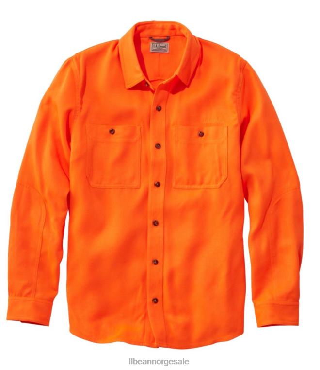 menn feltskjorte 24VDH1966 L.L.Bean x Double L utendørs utstyr hunter orange