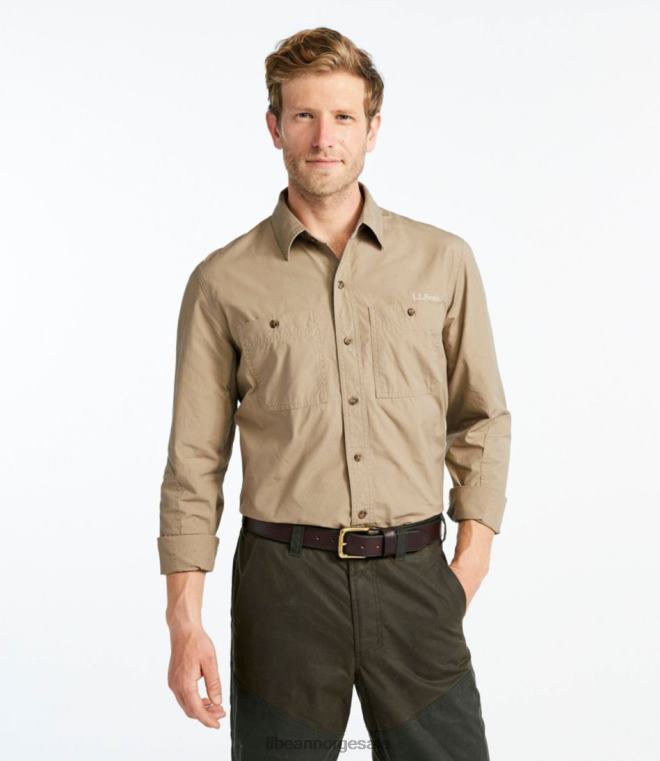 menn feltskjorte 24VDH3998 L.L.Bean x Double L utendørs utstyr mørk drivved