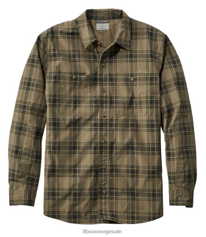 menn feltskjorte 24VDH4044 L.L.Bean x Double L utendørs utstyr mørk oliven