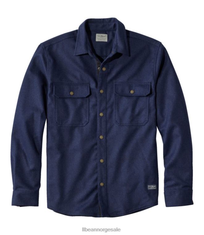 menn maine guide merinoull flanellskjorte 24VDH115 L.L.Bean utendørs utstyr marinen