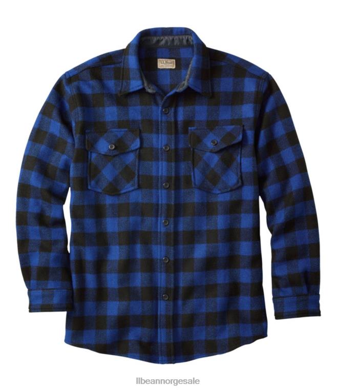 menn maine guide skjorte 24VDH4053 L.L.Bean utendørs utstyr kobolt/svart