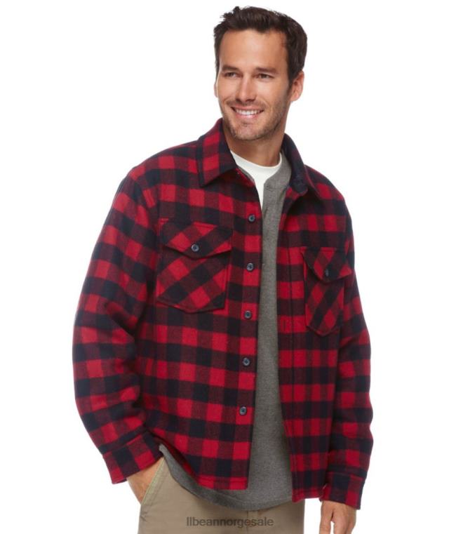 menn maine guideskjorte med primaloft 24VDH3866 L.L.Bean utendørs utstyr kobolt/svart