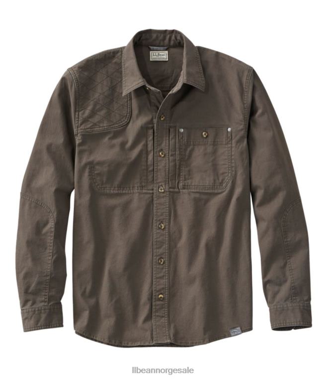 menn stretch briar skjorte 24VDH5332 L.L.Bean utendørs utstyr mørk aske
