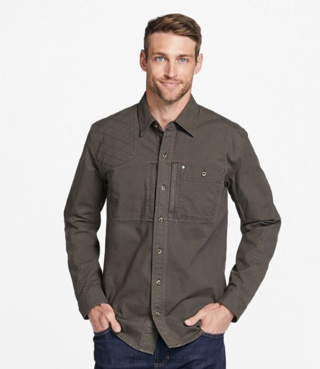 menn stretch briar skjorte 24VDH5332 L.L.Bean utendørs utstyr mørk aske