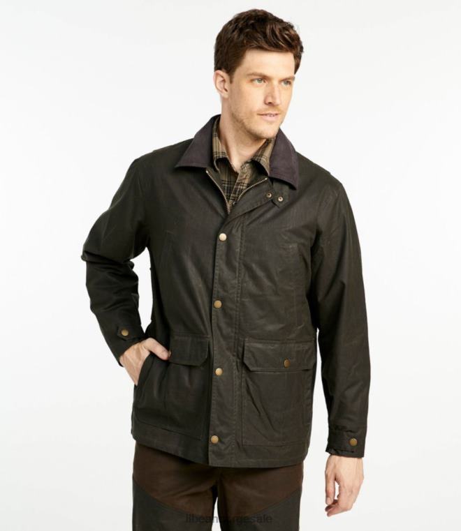 menn opplandskåpe i vokset bomull 24VDH3703 L.L.Bean x Double L utendørs utstyr loden