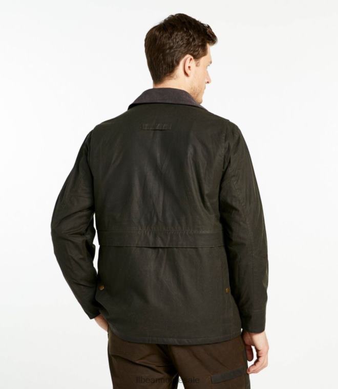 menn opplandskåpe i vokset bomull 24VDH3703 L.L.Bean x Double L utendørs utstyr loden